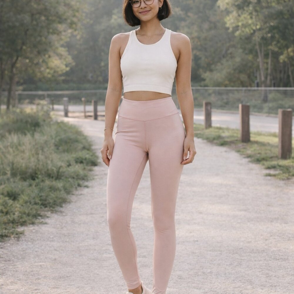 Lululemon | High Rise 25" Inseam Leggings | Size 6 | Pink Taupe